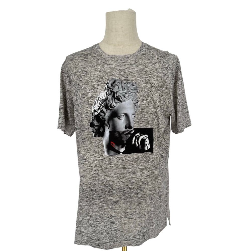 Robert Graham Short Sleeve Graphic T-Shirt  HEAD Marble Statue Large Graphic M